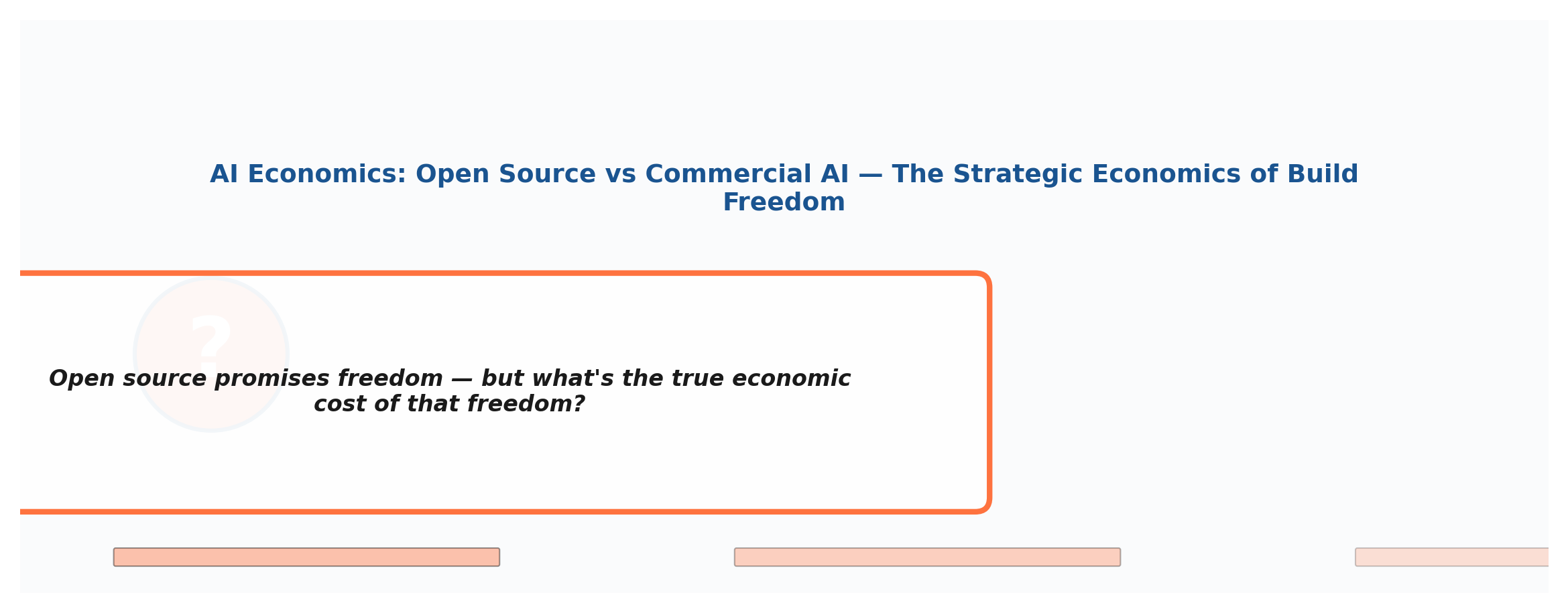 Open Source vs Commercial AI: Strategic Economics